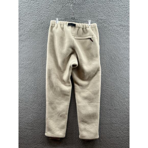 Gramicci Boa Deep Pile Fleece Track Pants Tan Jogger Sherpa Mens Size Small - Picture 2 of 3
